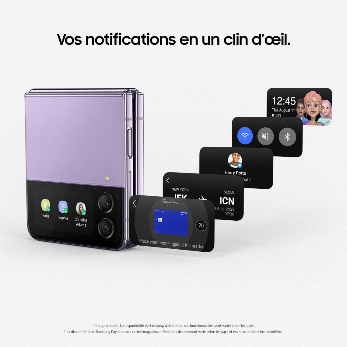 Samsung Galaxy Z Flip4 5G Vrac- Smartphone Pliable 128Go 8Go RAM