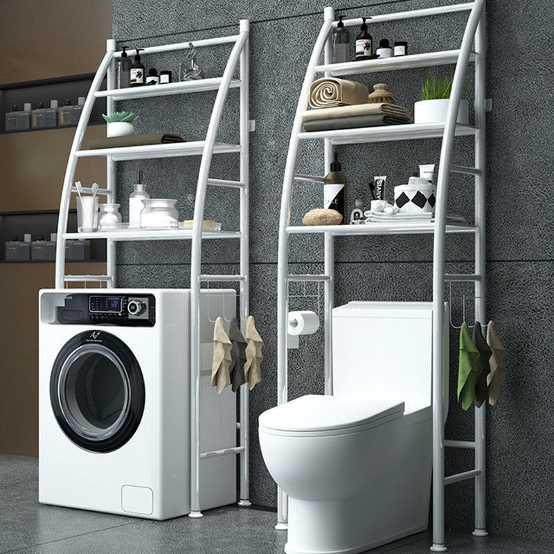 🚽🧺 Étagère Gain de Place 3 Niveaux : La Solution Idéale pour WC & Machine à Laver !