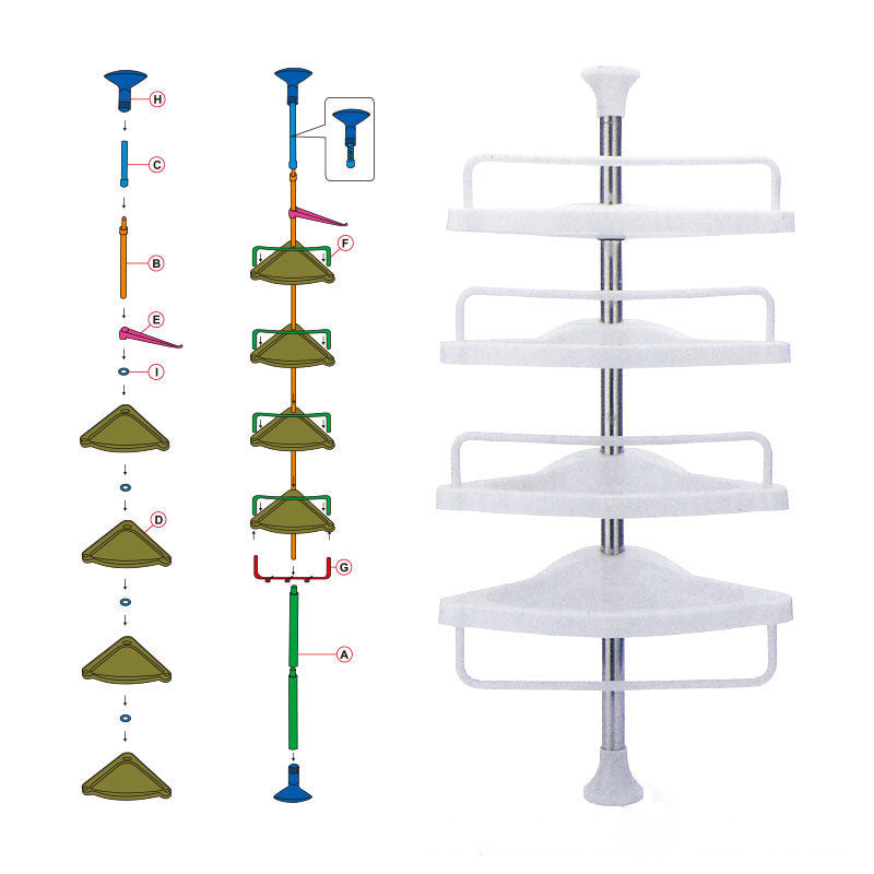 🚿 Étagère d'Angle Multi-Usage : Transformez vos Coins en Espaces de Rangement !