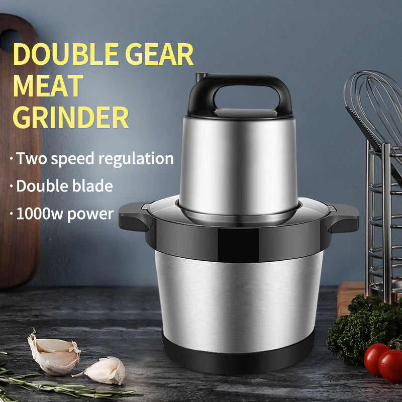 🥩 Hachoir & Mixeur Pro 6L Inox : La Puissance 3-en-1 (Secteur, USB & Piles)
