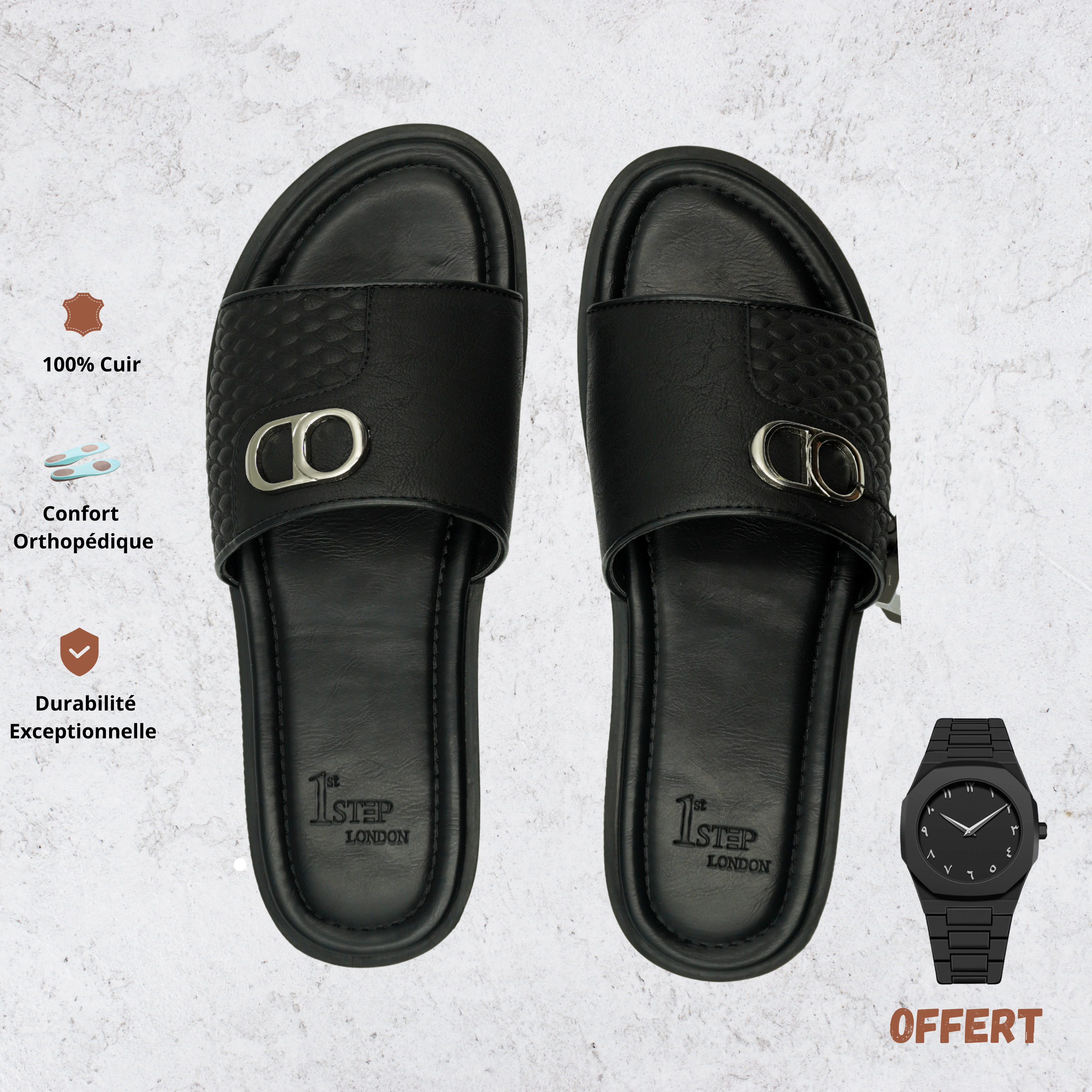 Chaussures Premium orthopédiques en cuir 100% Model HE520-3