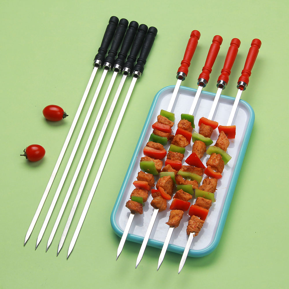 🔥 Lot de 12 Grandes Brochettes Style Brésilien : La Qualité Pro pour vos Grillades !