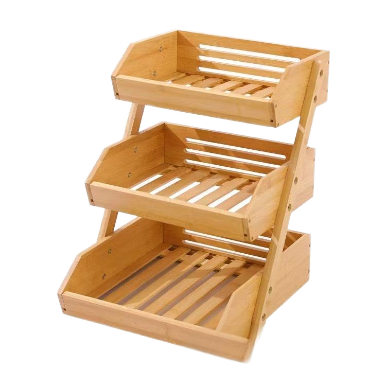🧺 Panier à Fruits 3 Niveaux en Bambou : L'Élégance Naturelle pour votre Cuisine !