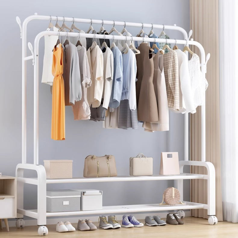 đ Portant Ă VĂȘtements Double Tringle : LâArmoire Mobile Haute CapacitĂ© pour votre Maison !