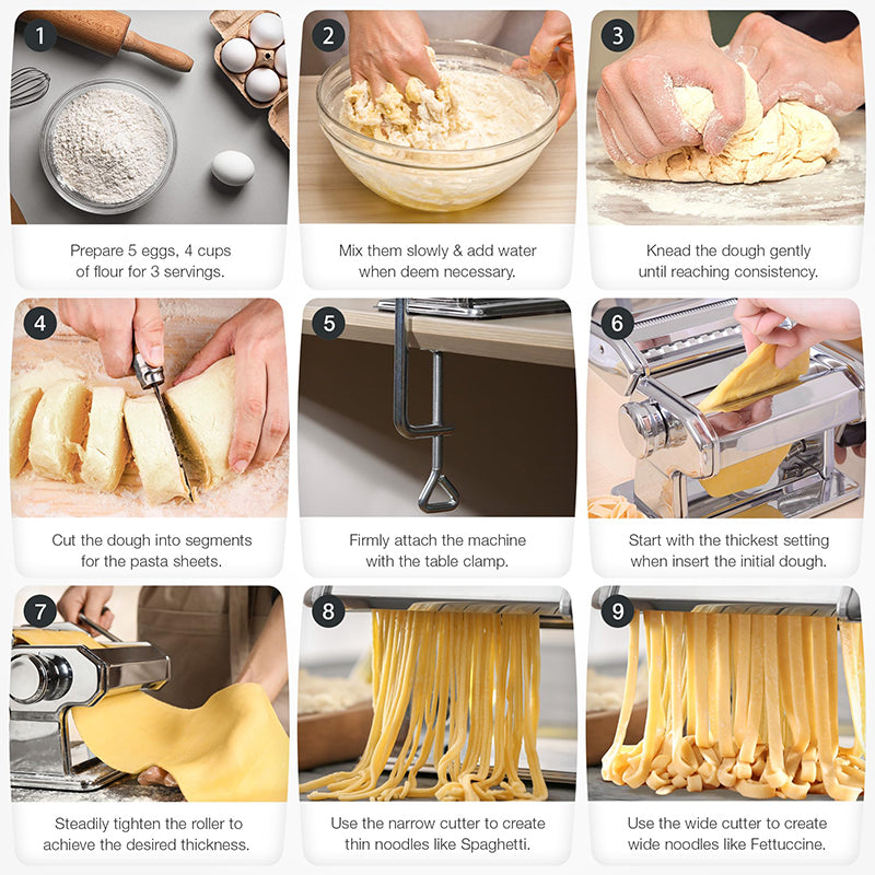 🍝 Machine à Pâtes Manuelle en Inox : Le Secret du "Fait Maison" pour vos Nouilles & Raviolis !