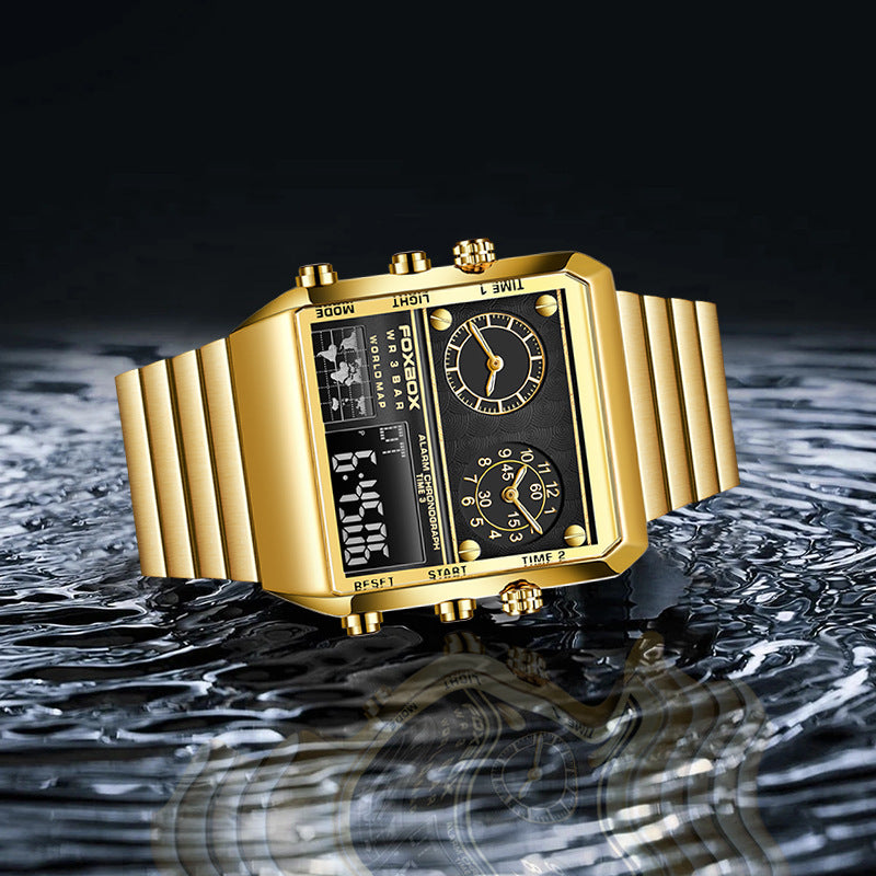 Montre de luxe LIGE FOXBOX : L'Alliance Ultime du Numérique et de l'Élégance Robuste