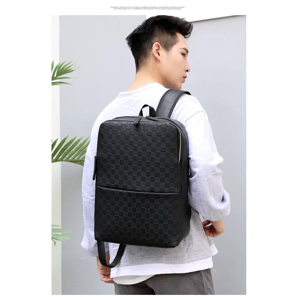 SAC A DOS EN CUIR NOIR