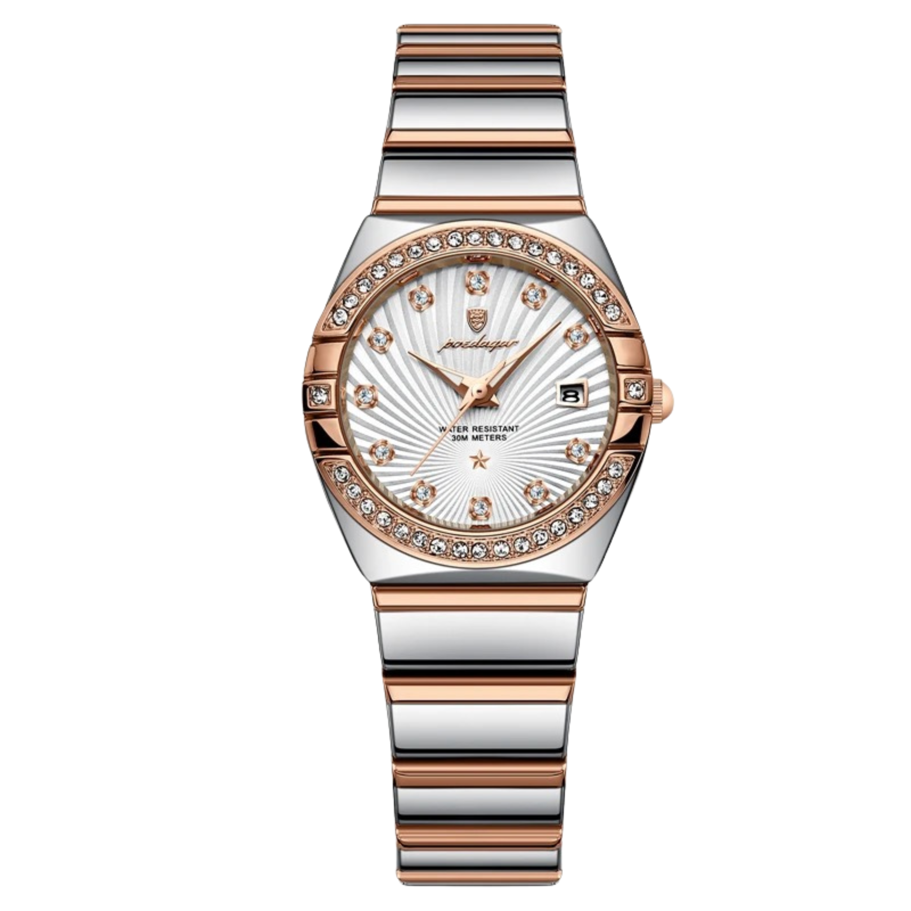 ✨ Montre Poedagar Luxury Lady : L'Élégance de l'Or Rose et l'Éclat des Diamants à votre Poignet !