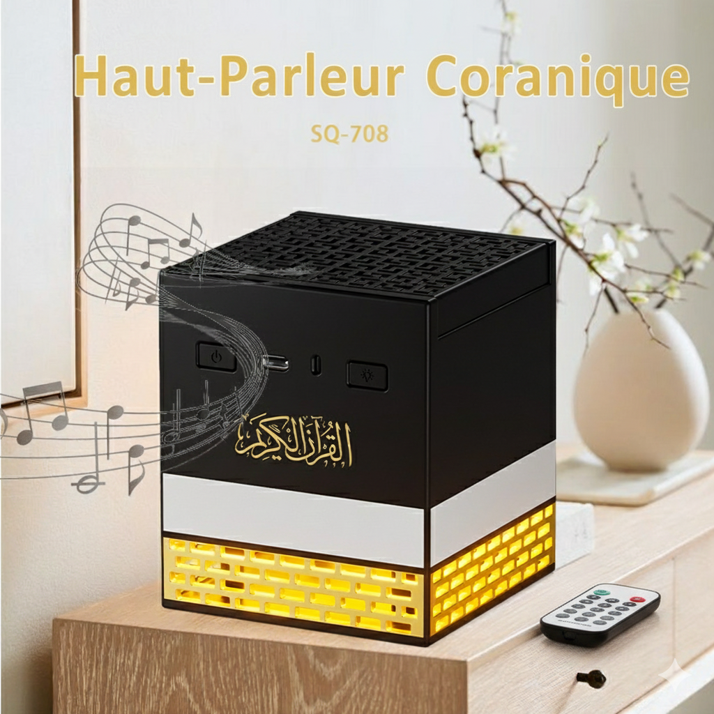 Mubkhar Kaaba 2-en-1 : Veilleuse Coranique & Brûleur d'Encens de Luxe