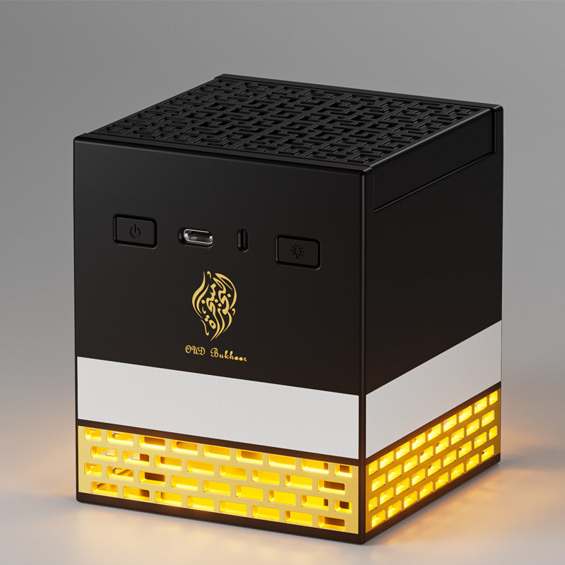 Mubkhar Kaaba 2-en-1 : Veilleuse Coranique & Brûleur d'Encens de Luxe