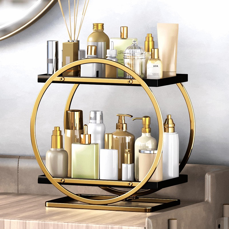 ✨ Organisateur de Luxe 2 Niveaux en Métal : Sublimez votre Comptoir !