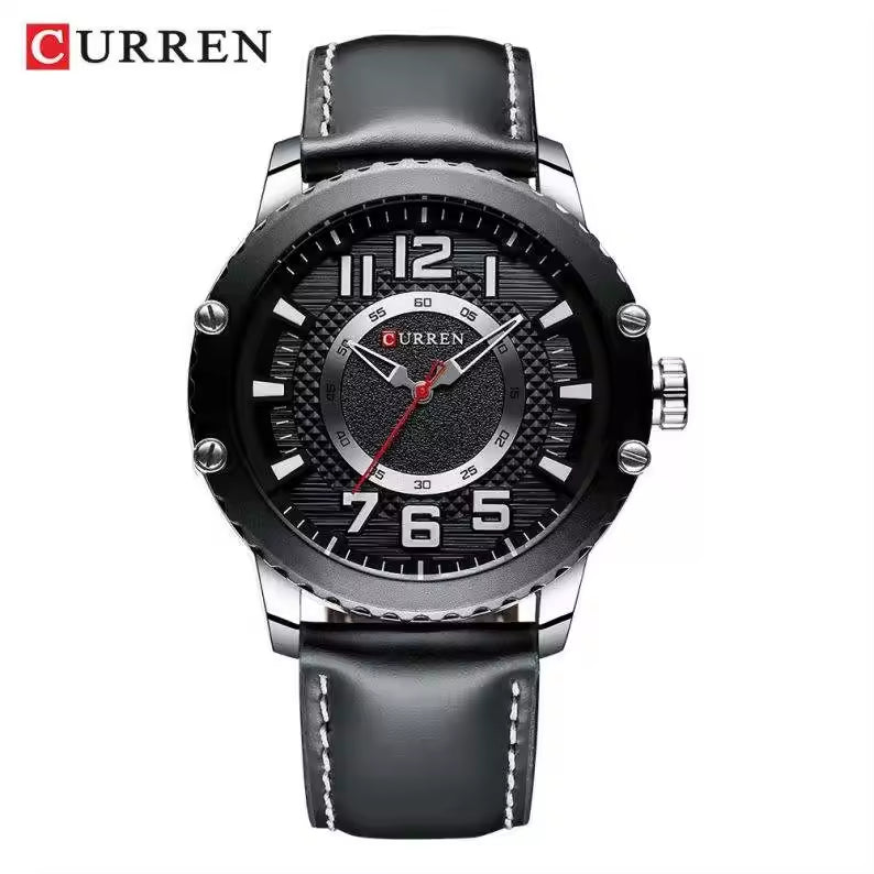 Montre Curren Homme 8341 : L'Alliance Futuriste et Vintage en Cuir et Alliage Premium