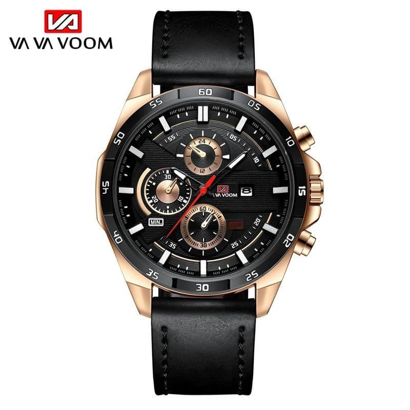 Montre Homme Sport-Business : L'Équilibre Parfait entre Cuir Véritable et Performance Quartz