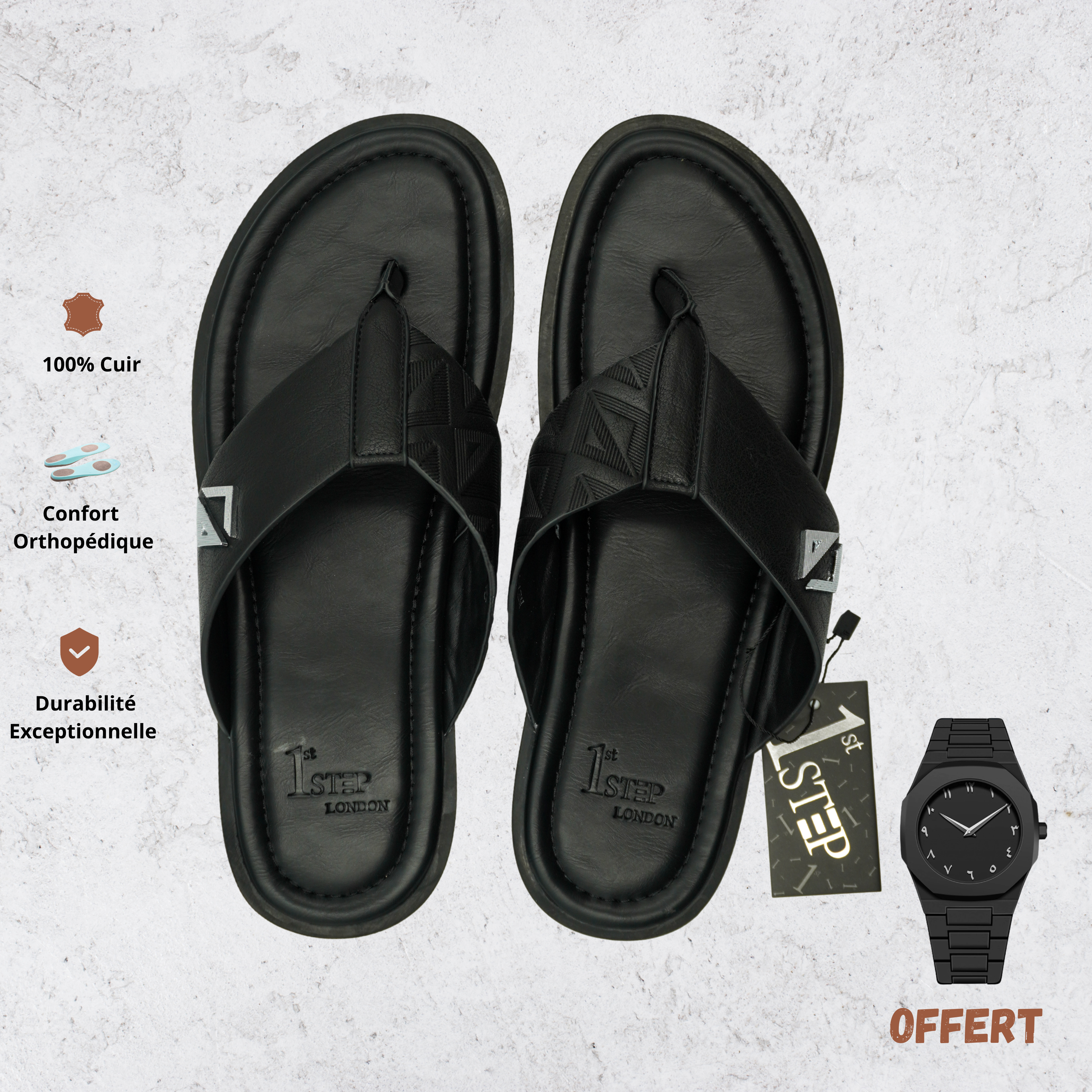 Chaussures Premium orthopédiques en cuir 100% Model HE717-3