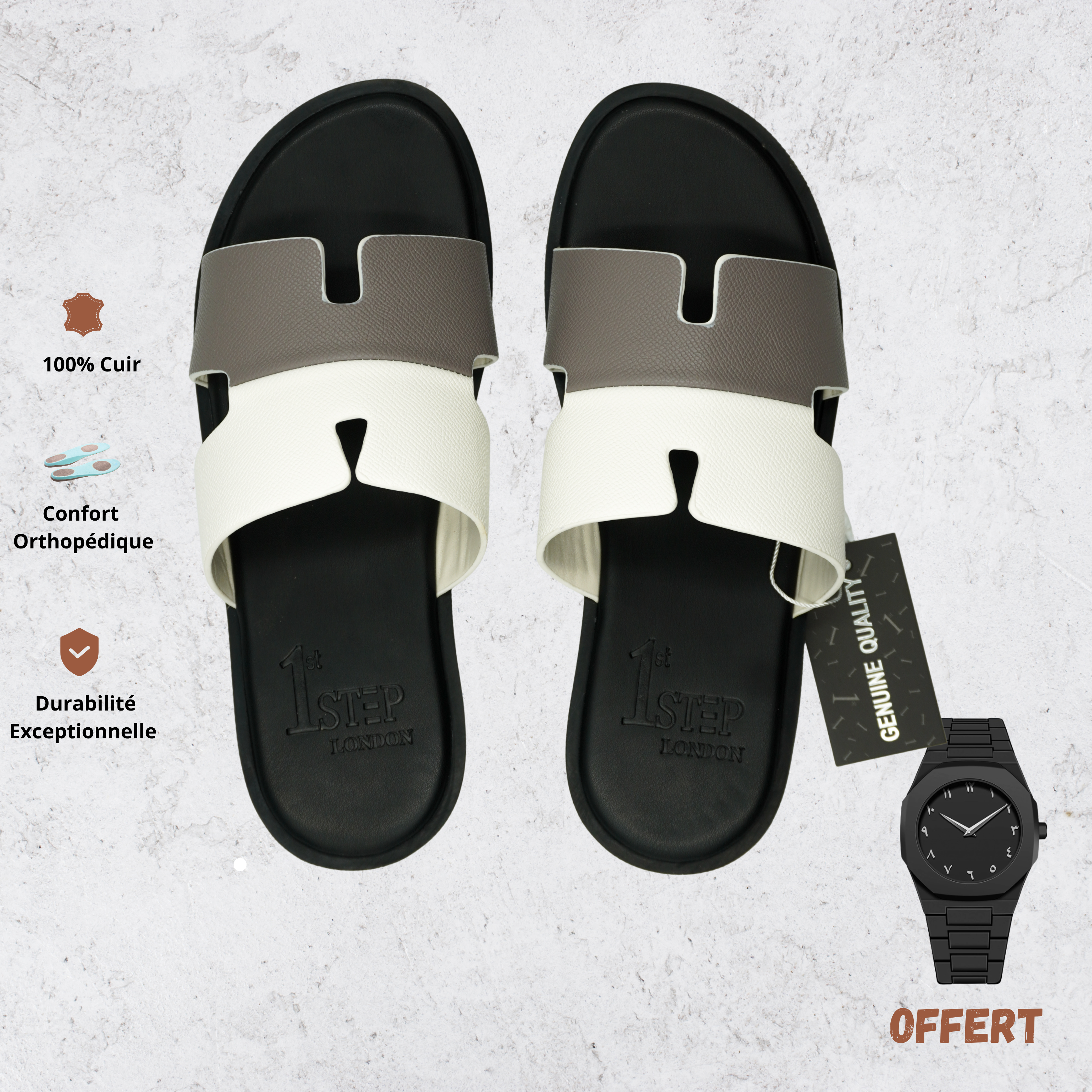 Chaussures Premium orthopédiques en cuir 100% Hermes Model NNF4430