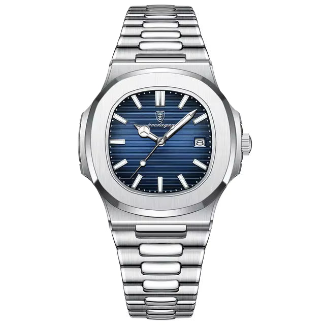 Montre de Luxe POEDAGAR 613 – L'Élégance de l'Acier Inoxydable pour Homme