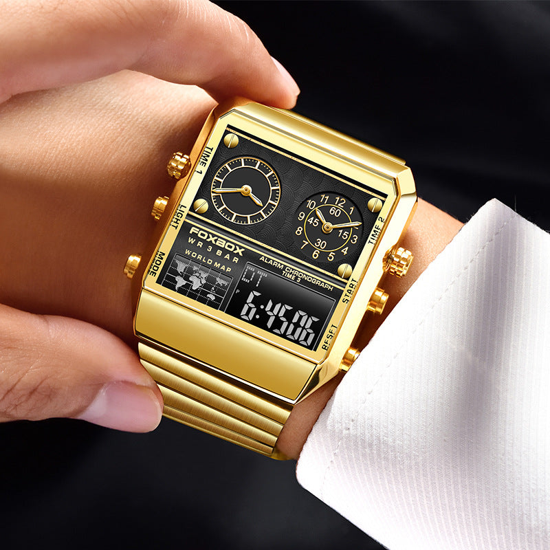 Montre de luxe LIGE FOXBOX : L'Alliance Ultime du Numérique et de l'Élégance Robuste