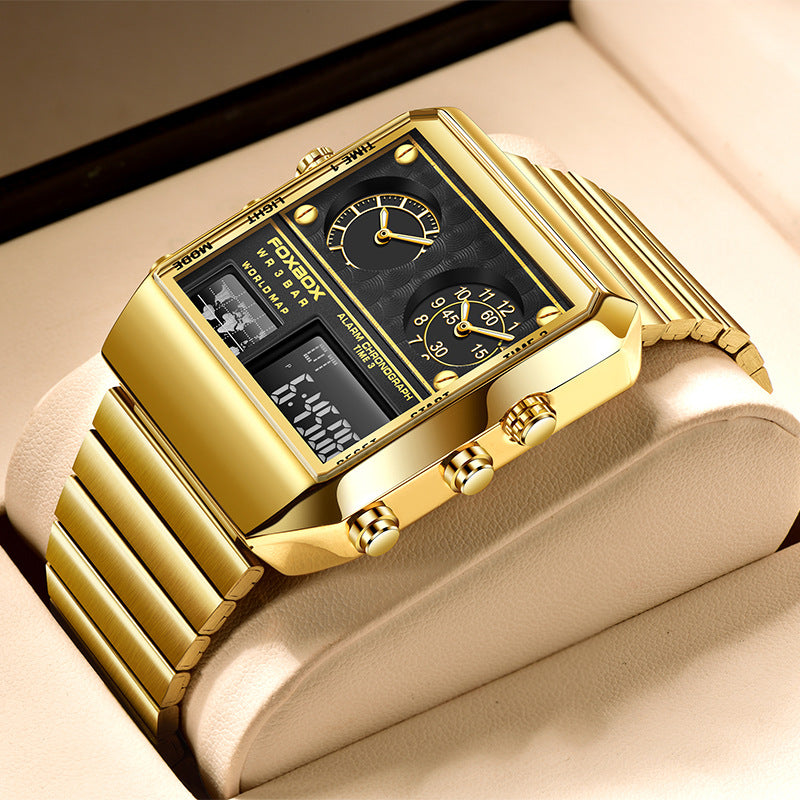 Montre de luxe LIGE FOXBOX : L'Alliance Ultime du Numérique et de l'Élégance Robuste