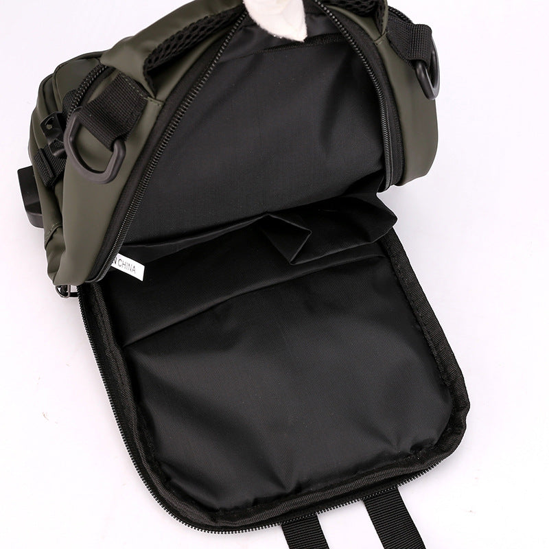 Sac à Bandoulière Multifonction Homme 2026 – Charge USB Intégrée, Nylon Imperméable, Sac à Dos & Sac Banane