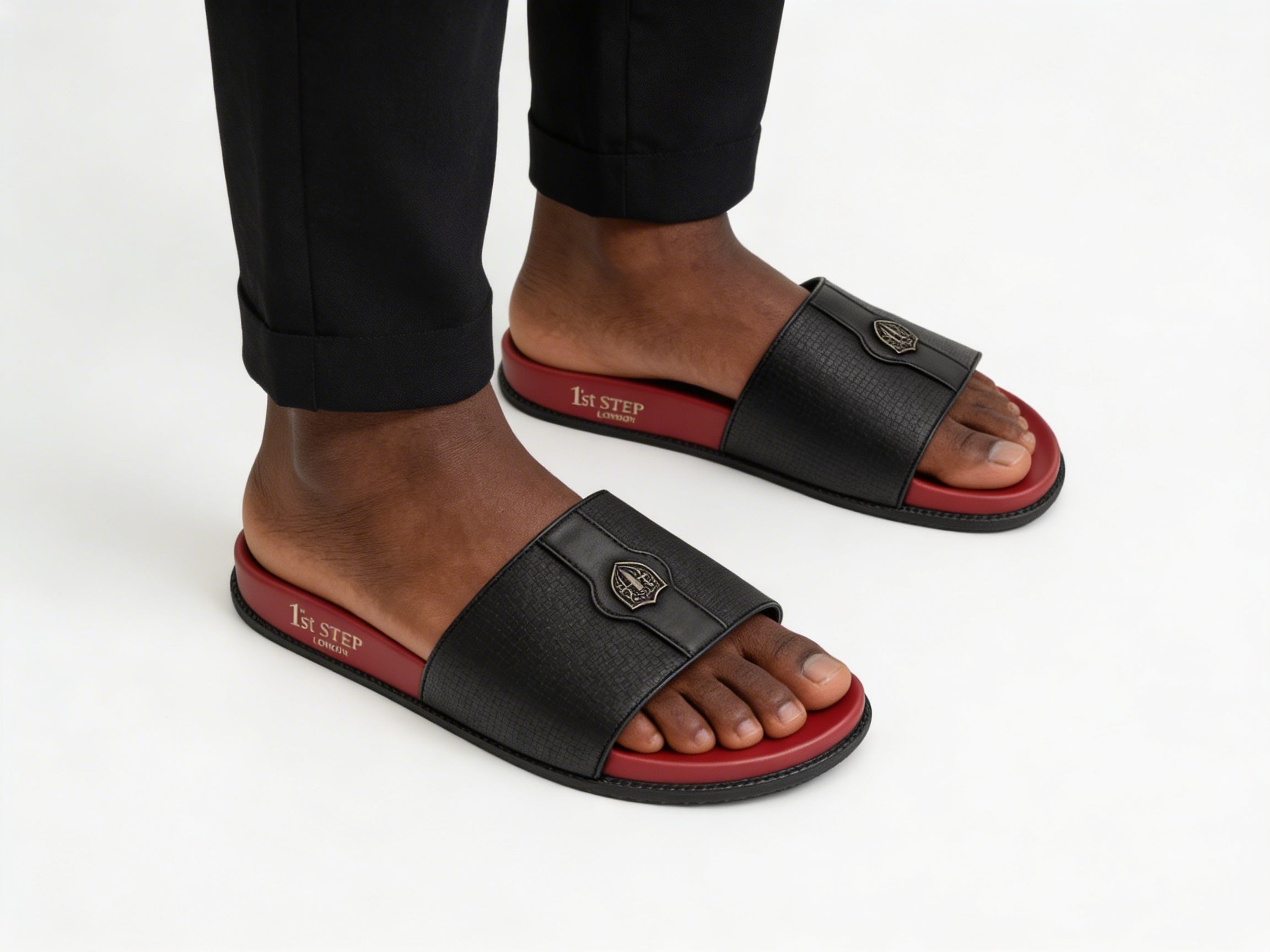 Chaussures Premium orthopédiques en cuir ADL123 ROUGE
